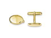 Sterling Silver Vermeil Oval Cuff Links