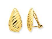14K Yellow Gold Non pierced Fancy Earrings