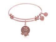 Expandable Bangle in Pink Tone Brass with 75th Anniversary Wizard of Oz Symbol
