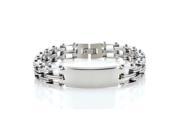 Men s Stainless Steel High Polish Medical ID Bracelet 8.50 inches