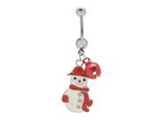 Jingle and Snowman Belly Button Ring
