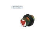 0 Gauge Heart Logo Acrylic Multi Color Ear Plug