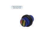 0 Gauge Rainbow Logo Acrylic Dark Blue Ear Plug