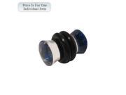 Clear Acrylic Ear Plug with Blue Glitter 2 Gauge