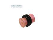 Pink Acrylic Glitter Ear Plug 2 Gauge