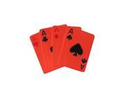 Neon Orange Uv Anodized Playing Cards Belt Buckle