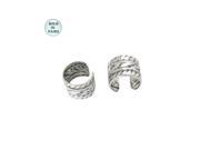 .925 Sterling Silver Small Ear Cuffs with Antique Design