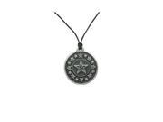 Pentagram in the Star Circle Pendant Necklace with Cz Jewel