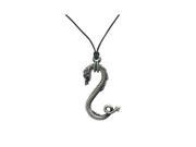 Serpent Dragon Pendant Necklace Silver Plated