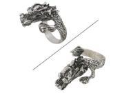 Dragon Finger Ring with Clear Jewels for Eyes