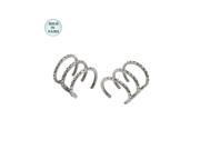 Sterling Silver Ear Cuffs Three Ring Design