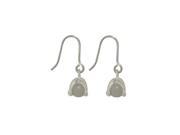 Sterling Silver Earrings with Clear Semi precious Stone