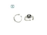 Sterling Silver Peace Sign Ear Cuffs