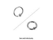 Surgical Steel One Side Fixed Ball Captive Bead Ring 14g 11mm