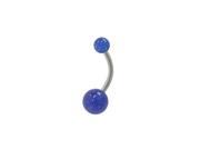 Blue Glitter Ball Acrylic Belly Button Ring