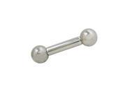 Surgical Steel Straight Barbell Tongue Ring 6 Gauge 15mm