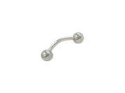 Surgical Steel Curved Barbell Eyebrow Ring Ball Beads 14G 10mm
