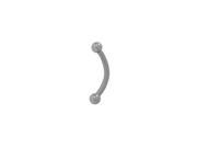 Surgical Steel Curved Barbell Ring 12 Gauge 15mm