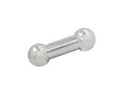 Surgical Steel Straight Barbell with Ball Beads 0 Gauge 15mm