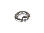 Large Gauge Surgical Steel Captive Bead Ring 2G 15mm