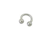 Surgical Steel Horse Shoe Ring with Ball Beads 2 Gauge 12mm