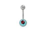 Red Ladybug Belly Button Ring