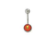 Skull Logo Belly Button Ring Surgical Steel