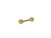 Straight Barbell Ring Surgical Steel 14K Electro Gold Plated 14G 6mm