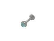 Surgical Steel Labret with Light Blue Uv Acrylic Design Bead 14G 8mm