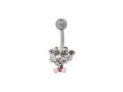 Bow Tie Pink Panther Belly Button Ring