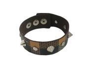 Muti Color Leather Bracelet with Spikes
