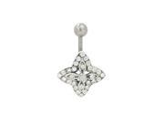 Flower Belly Ring with Jewels