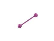 Pink Titanium Straight Barbell Tongue Ring 14 Gauge 22mm