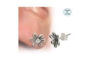 Ear Studs .925 Sterling Silver with Flower Design