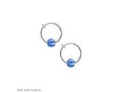 Non Piercing Spring Hoop Body Jewelry with Acrylic Dark Blue Beach Ball Beads