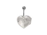 Heart Locket Design Sterling Silver Belly Ring