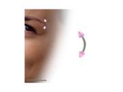 Pink Acrylic Spike Beads Glow in Dark Eyebrow Ring 16G 8mm