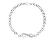 Diamond Infinity Bracelet in Sterling Silver 1 20 cttw 8