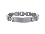 Titanium 1 20 ct. Diamond Men s Bracelet 8.5