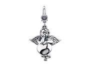 Sterling Silver Angel with Heart Charm