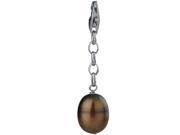 Sterling Silver Brown Fresh Water Cultured Pearl Charm