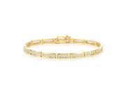 Diamond 4 Prong Bracelet in 14K Yellow Gold 2 cttw