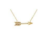 Arrow Pendant with Chain in 14K Yellow Gold