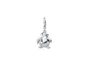 14K White Gold Diamond Accent Penguin Charm