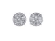Diamond Round Earrings in 10K White Gold 1 2 cttw
