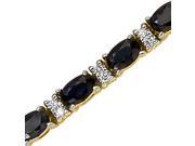 14K Yellow Gold 1 2 ct. Diamond and 8 3 4 ct. Sapphire Bracelet