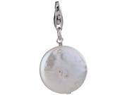 Sterling Silver White Fresh Water Cultured Pearl Charm