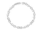 Infinity Diamond Tennis Bracelet in Sterling Silver 1 4 cttw