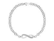 Diamond Infinity Bracelet in Sterling Silver 1 20 cttw