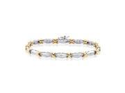 Diamond Tennis Bracelet in 14K Two Tone Gold 1 1 10 cttw 8